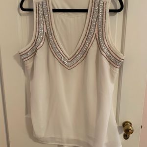 Beaded&sequined sleeveless blouse WORN ONCE